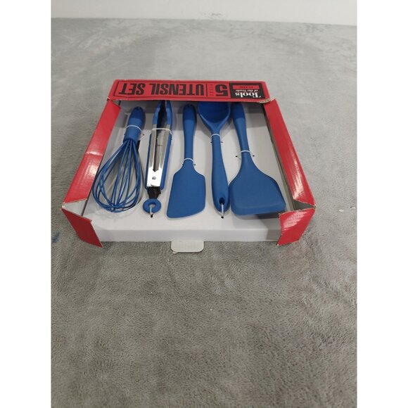 Tools of the Trade 5-Piece Blue Silicone Kitchen Utensil Set – New in Box - Picture 3 of 5